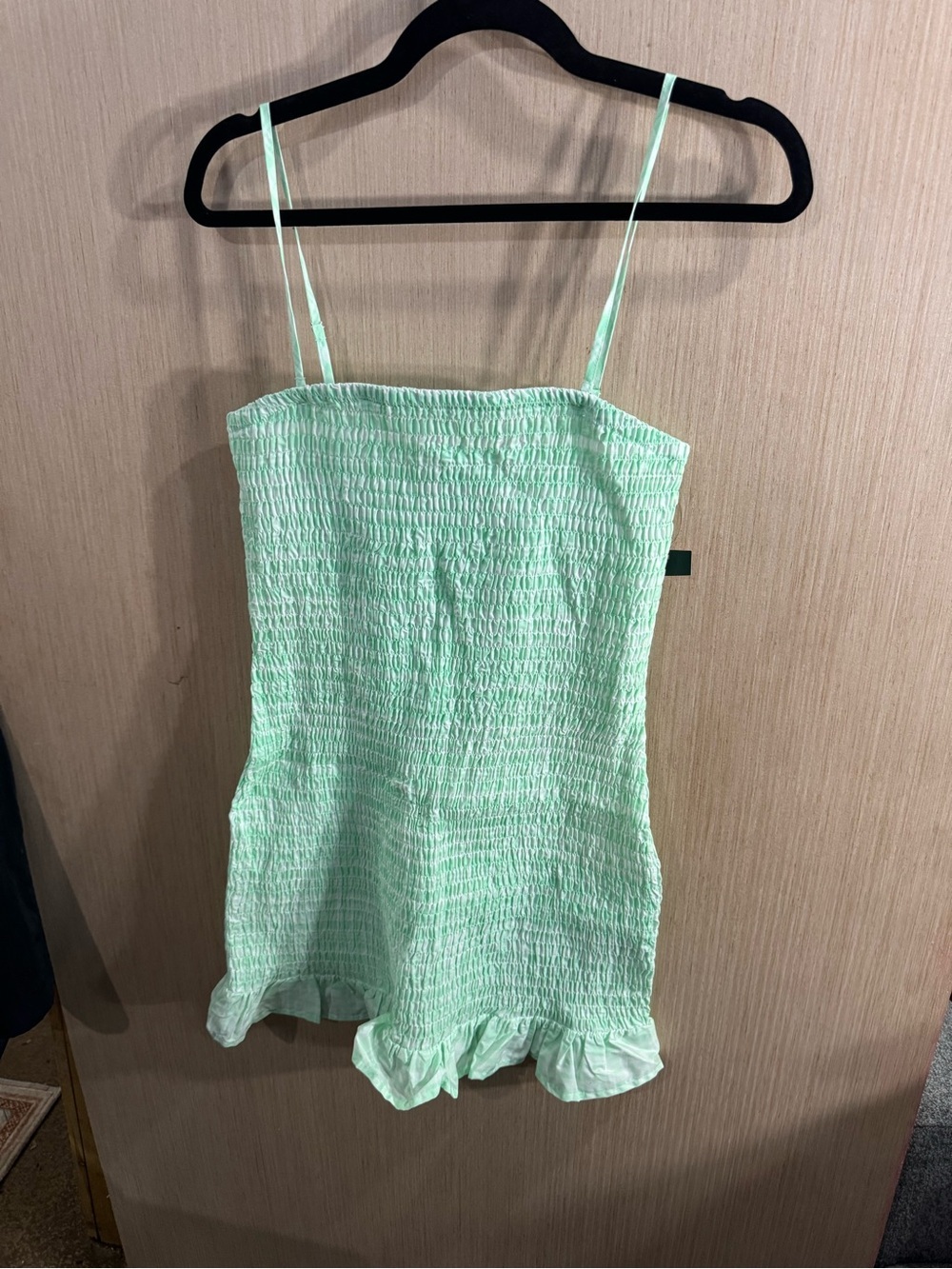 Women’s wild fable Mint Green Smocked Mini Dress Size Medium NWT